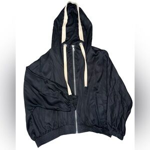 ZARA Women’s Black Oversize Hooded Jacket Size M